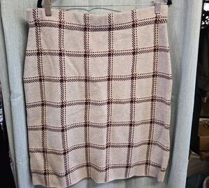 Ann Taylor Plaid Pencil Skirt - Grey And Purple